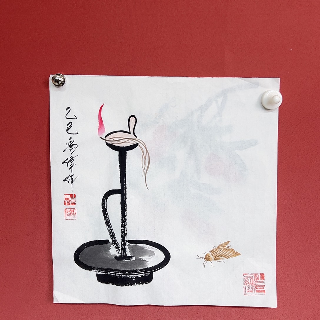 国画冯伟老师亲笔手绘国画作品慧