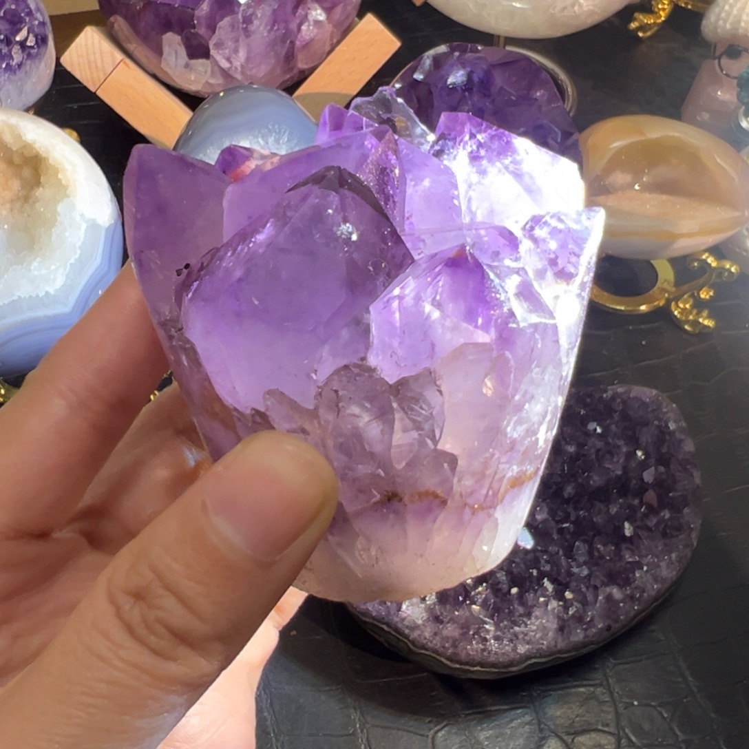 未镶嵌紫晶珠宝半成品11全抛手捧花