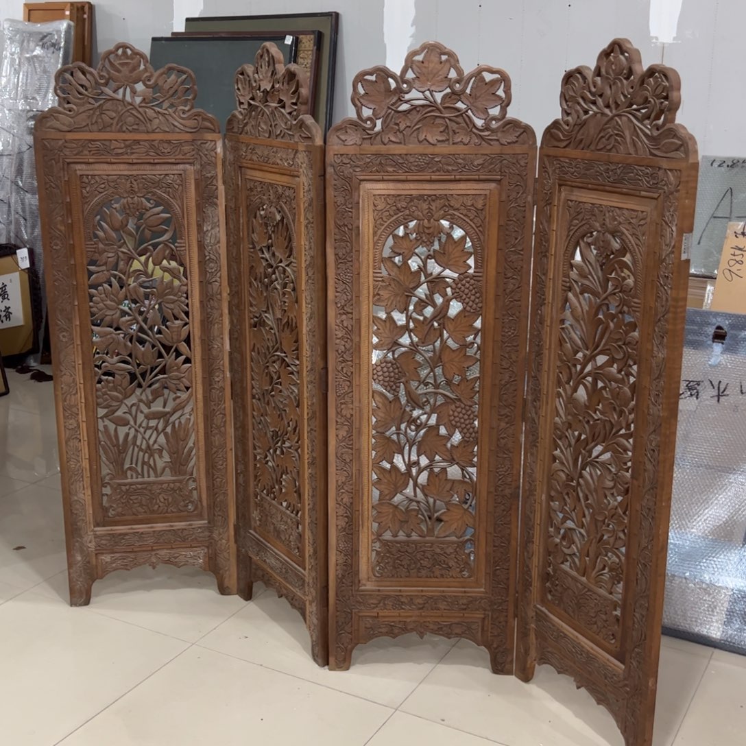 阿***记绘画屏风框画茶空间设计