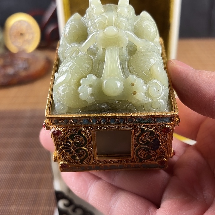 丹***者和田玉未镶嵌挂件