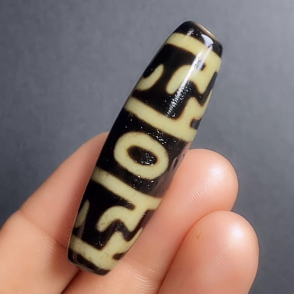 老冯超顶莲师法器天珠天然玛瑙真品民族风尺寸44.7x12.8