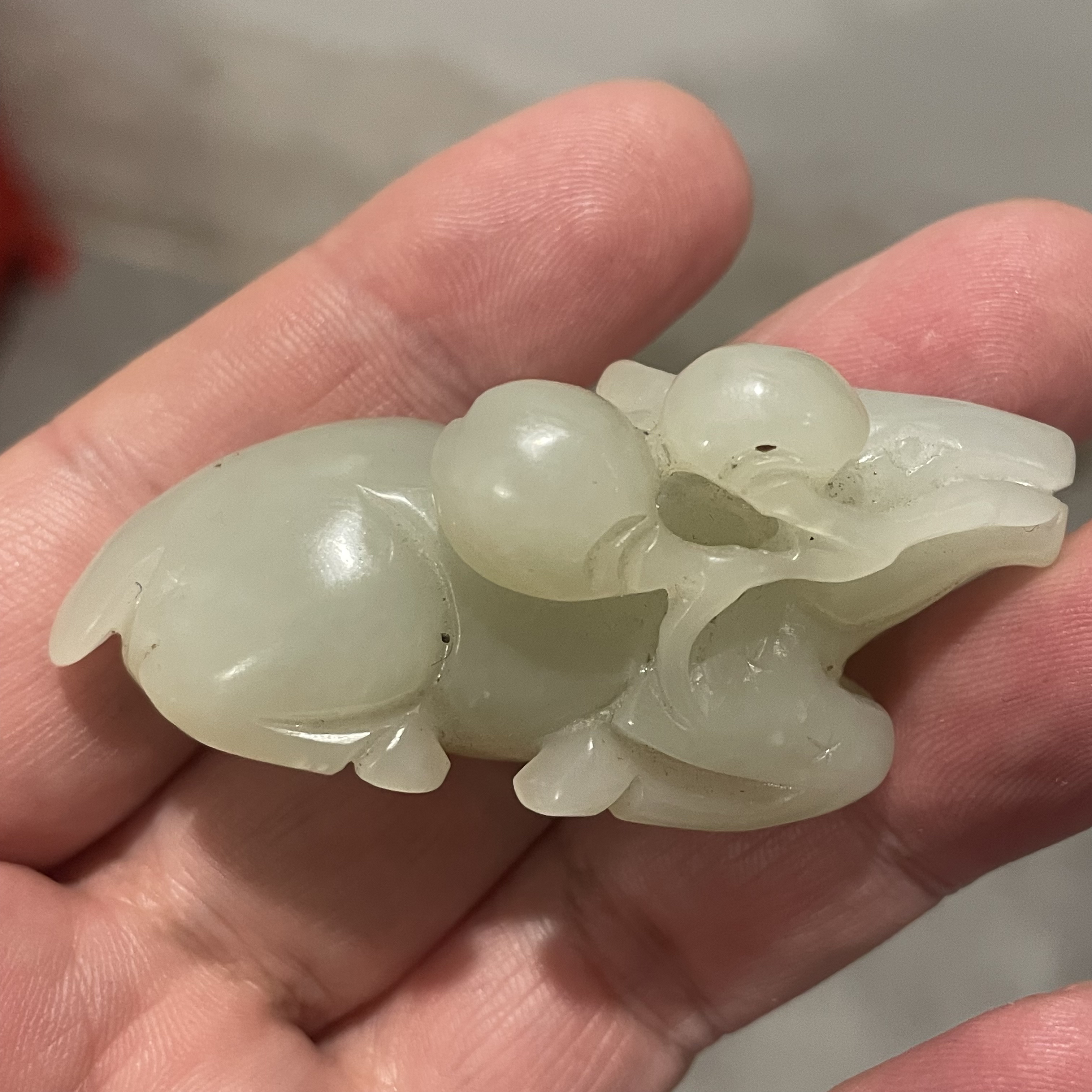 和田玉手把件玉质细腻