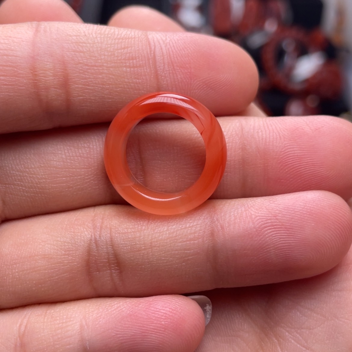 【闪购商品】未镶嵌跑环14mm南红玛瑙张*娜
