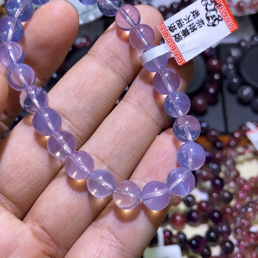 水晶手链未镶嵌紫玉晶8.8