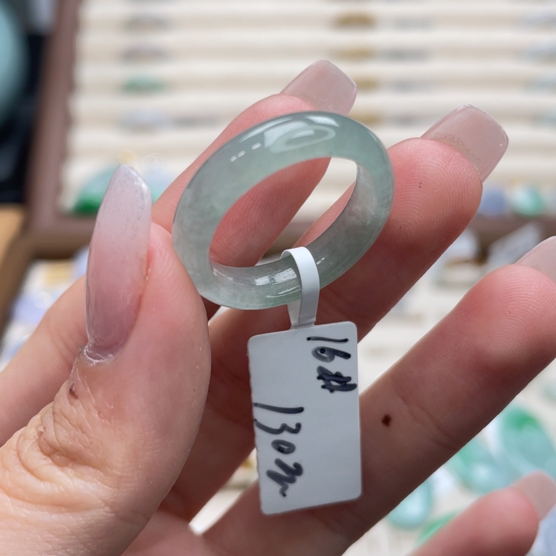 翡翠未镶嵌戒圈a36港圈16葡萄肉