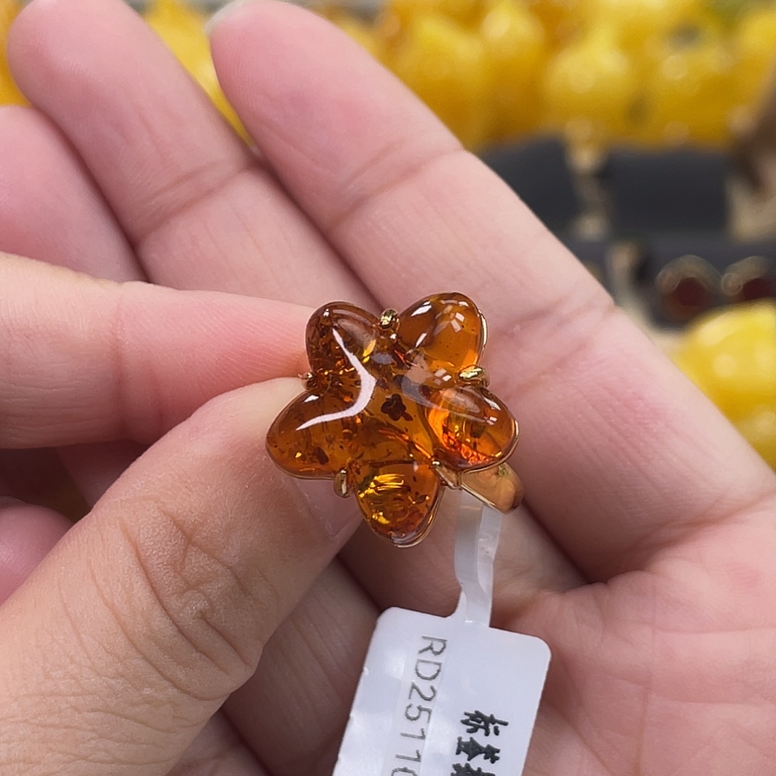 琥珀银S925镶嵌珠宝奇石多样性发其一h