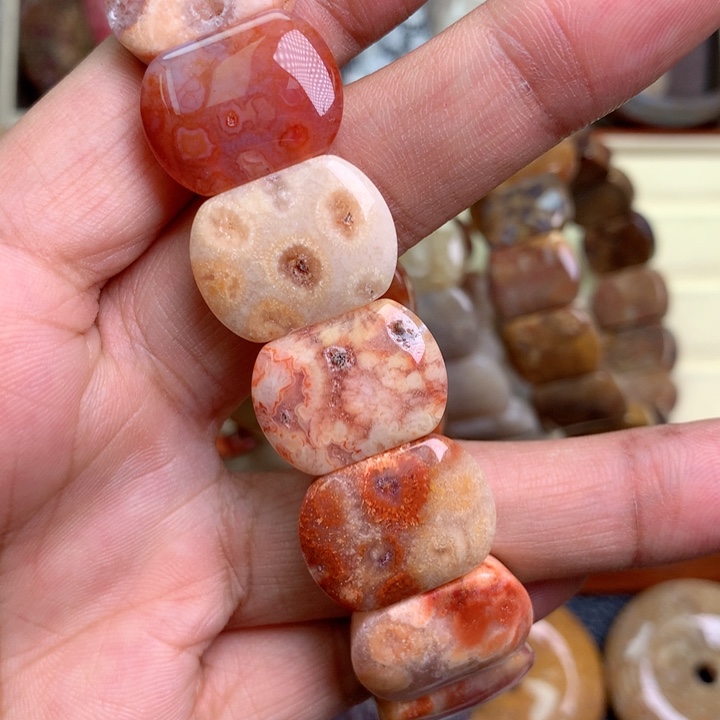 硅化珊瑚（珊瑚玉）未镶嵌颈饰