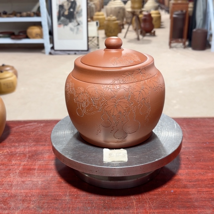 七***铭茶叶罐紫砂。。。。。。。。。。。