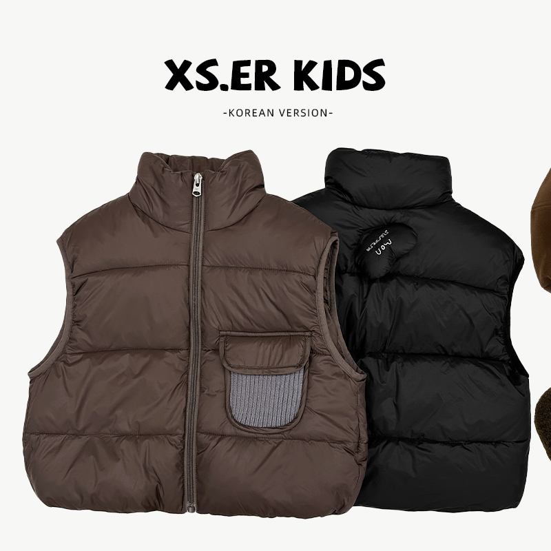 【小首尔】原版清版-男女童棉马甲冬保暖加棉加厚无袖上衣HBB6008