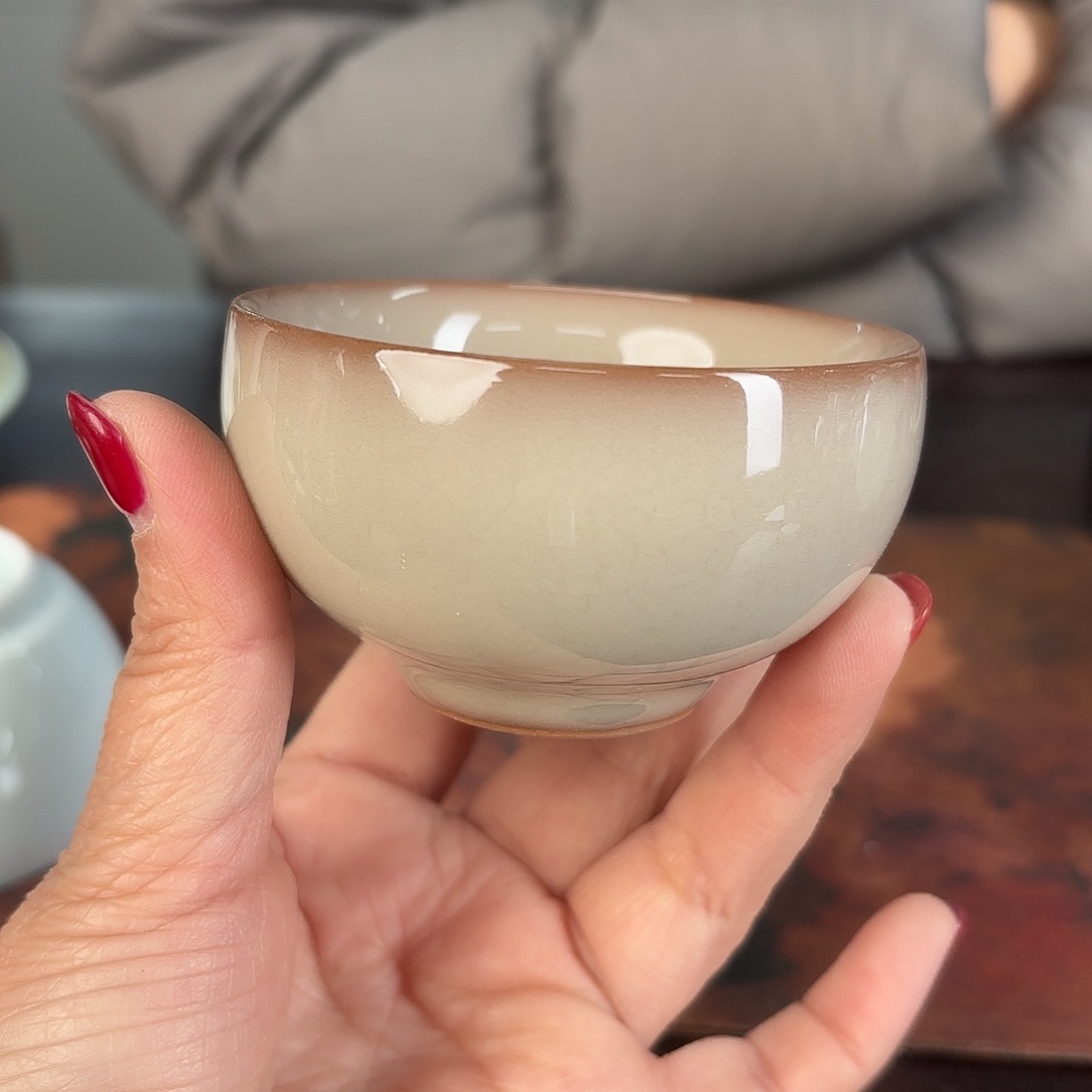 龙泉云间青瓷小米茶器