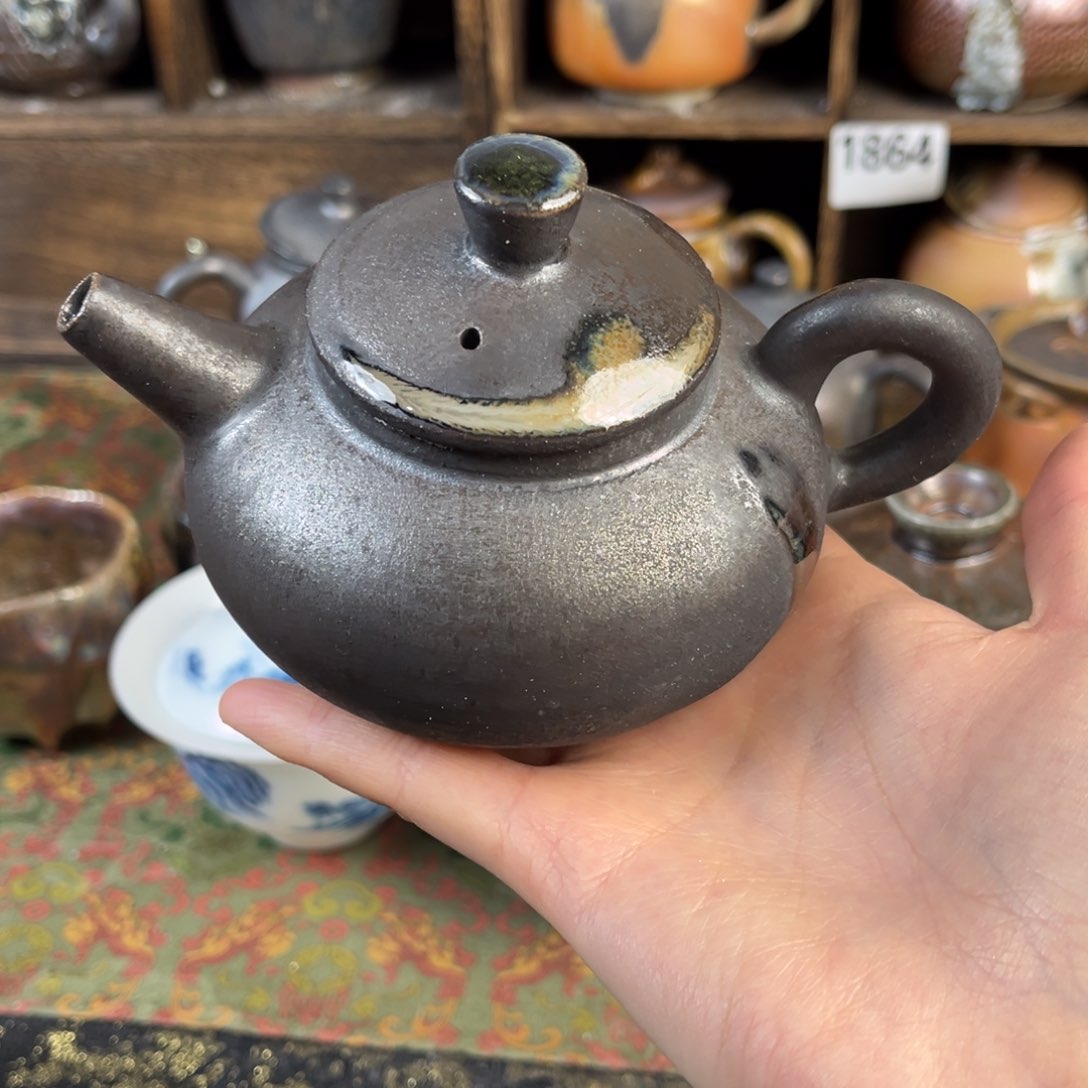 杯柴烧茶器铁胎壶