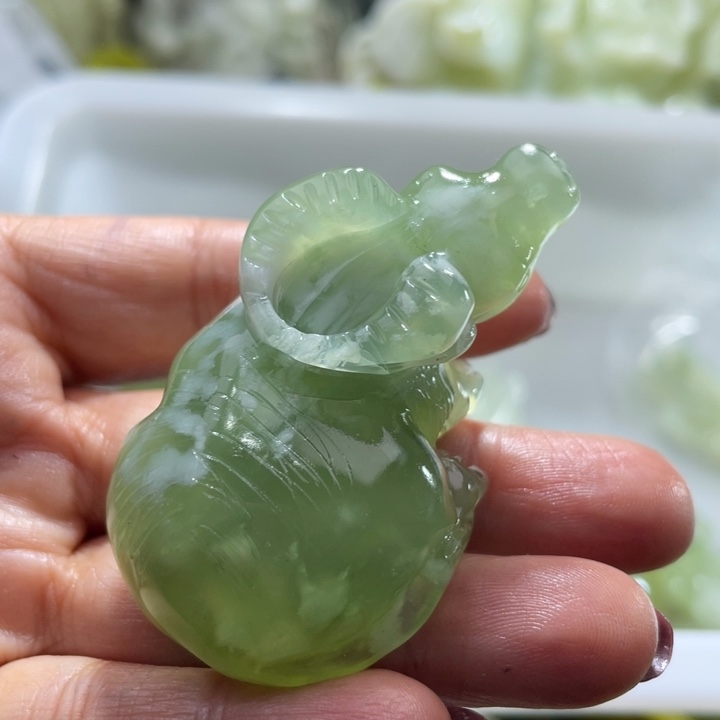 岫玉未镶嵌手把手把