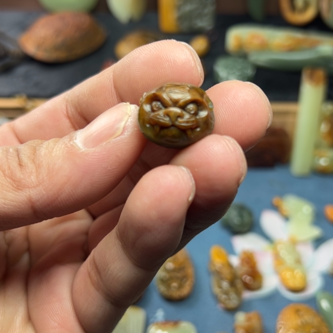 【闪购商品】岫岩河磨玉（透闪石质玉）未镶嵌颈饰安*2
