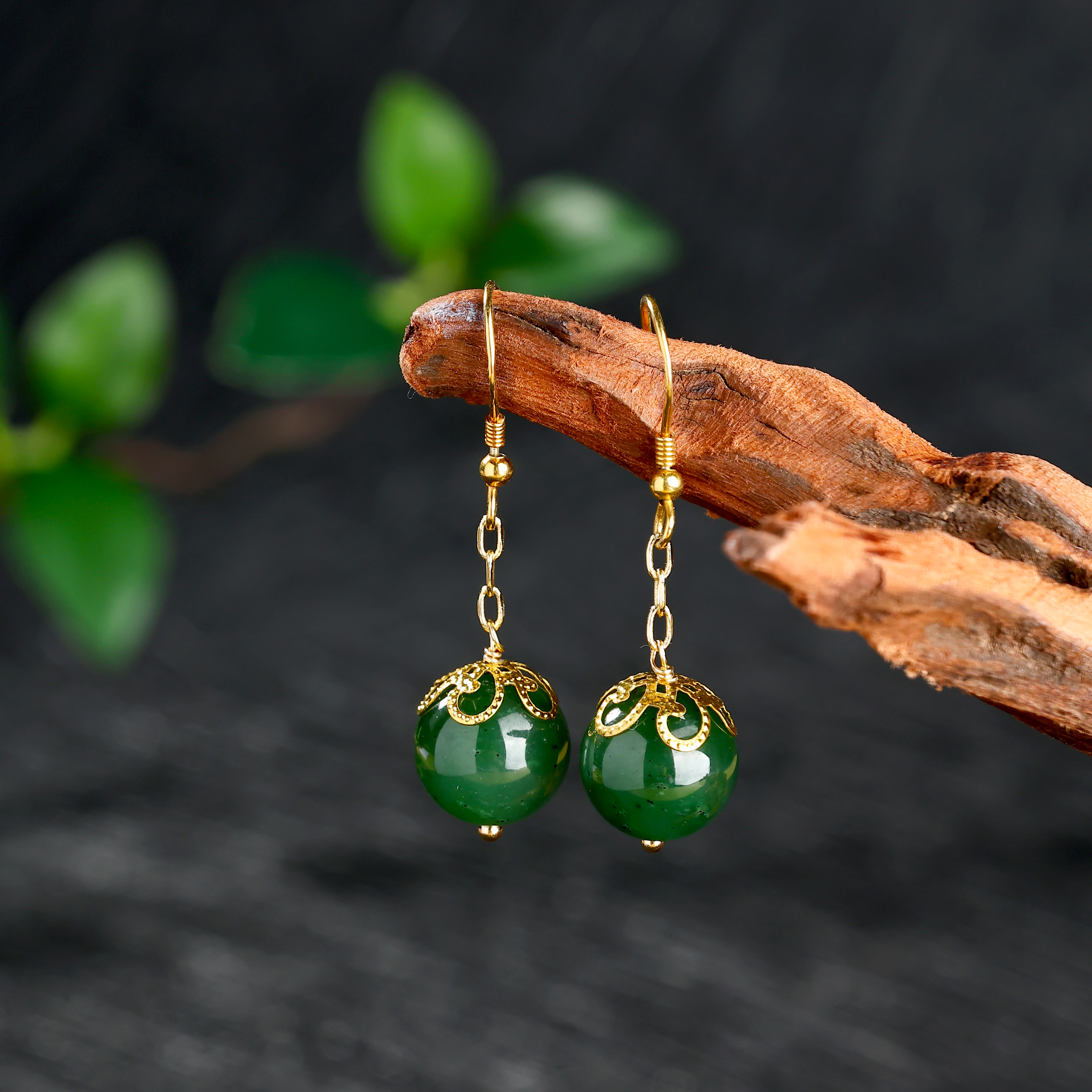 【矿姐珠宝】碧玉耳环11mm+多样性发一