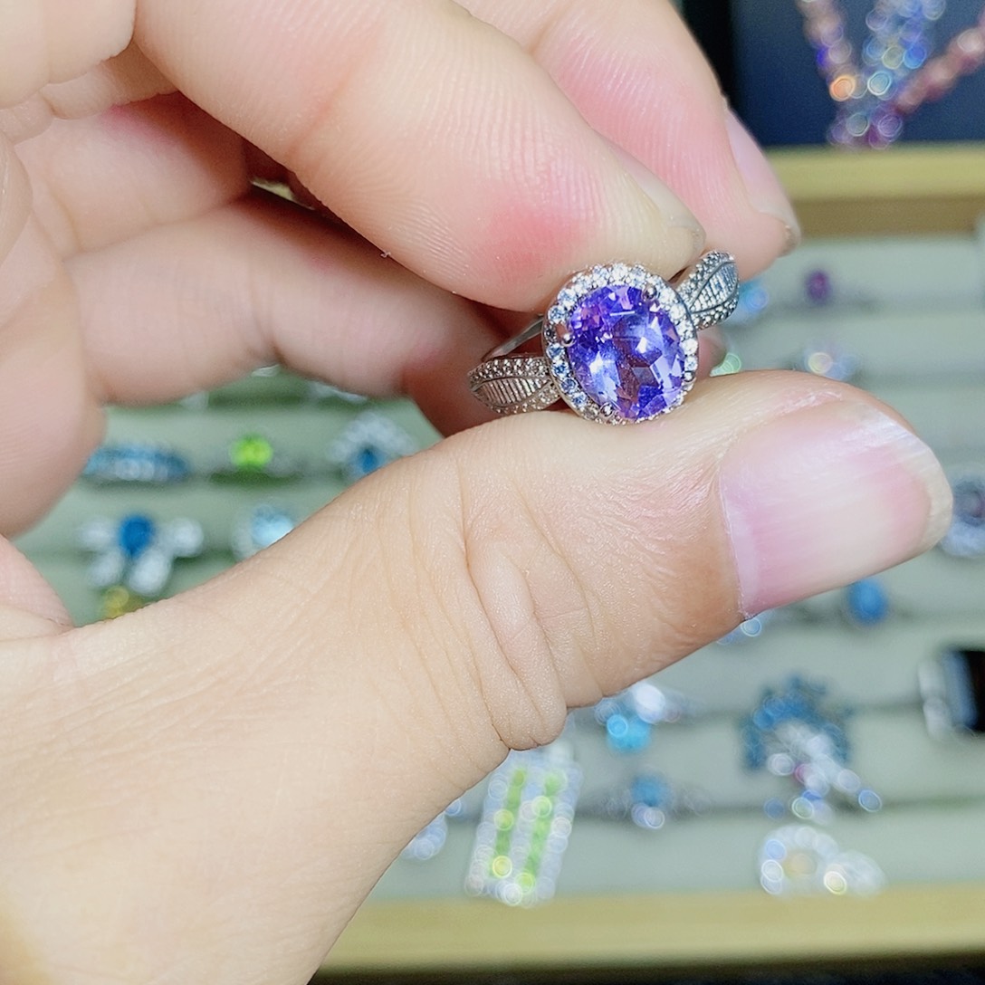 紫晶戒指未镶嵌455