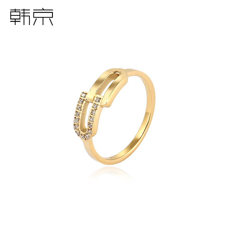 钛钢戒指 日式轻奢食指戒指女ins风小众设计指环冷淡风手饰不褪色