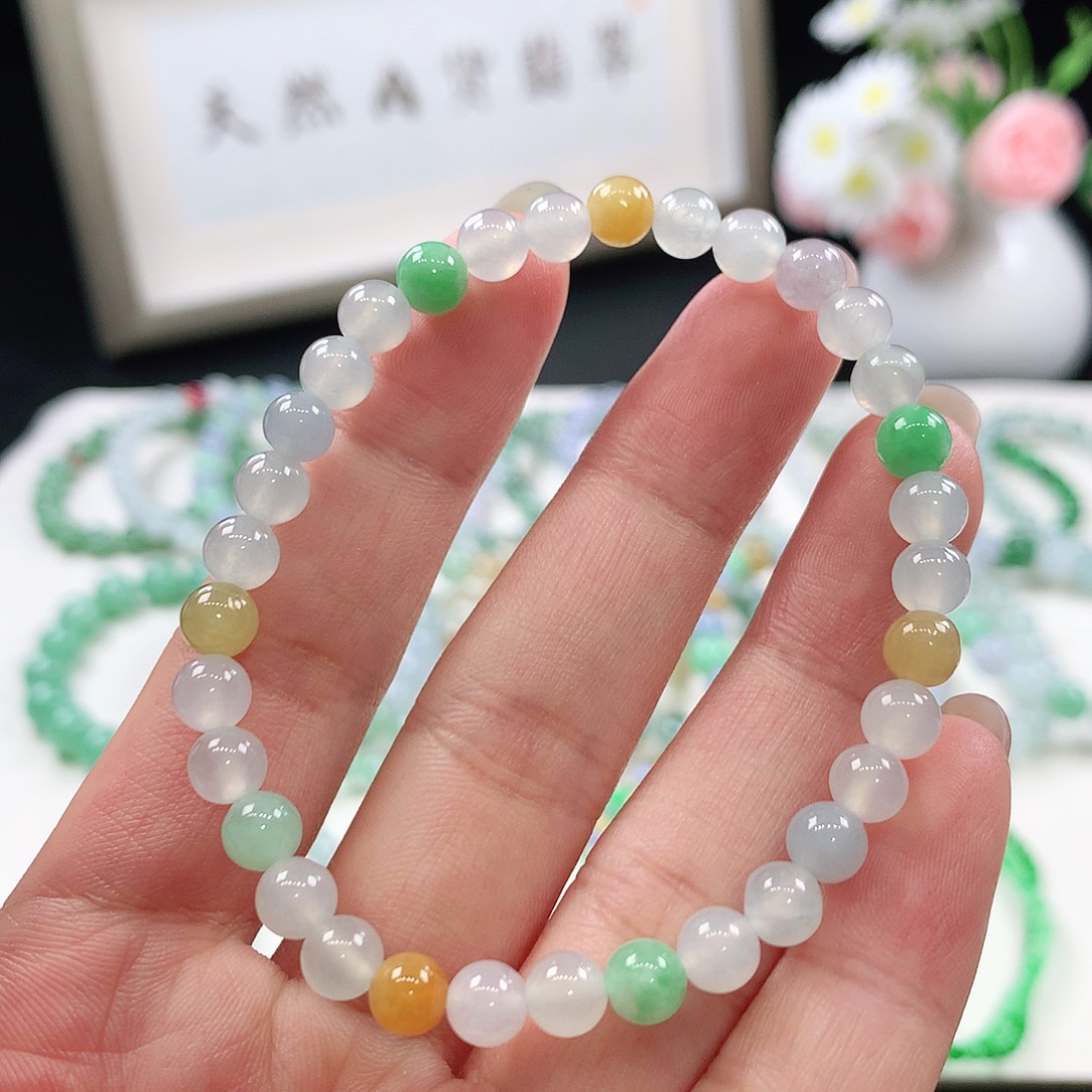 翡翠未镶嵌手链5.6mm