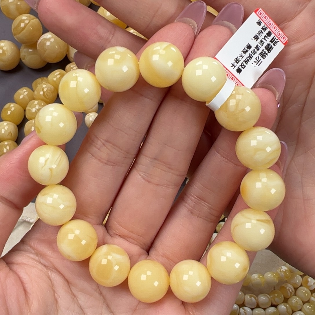 未镶嵌琥珀手链20.8白蜡