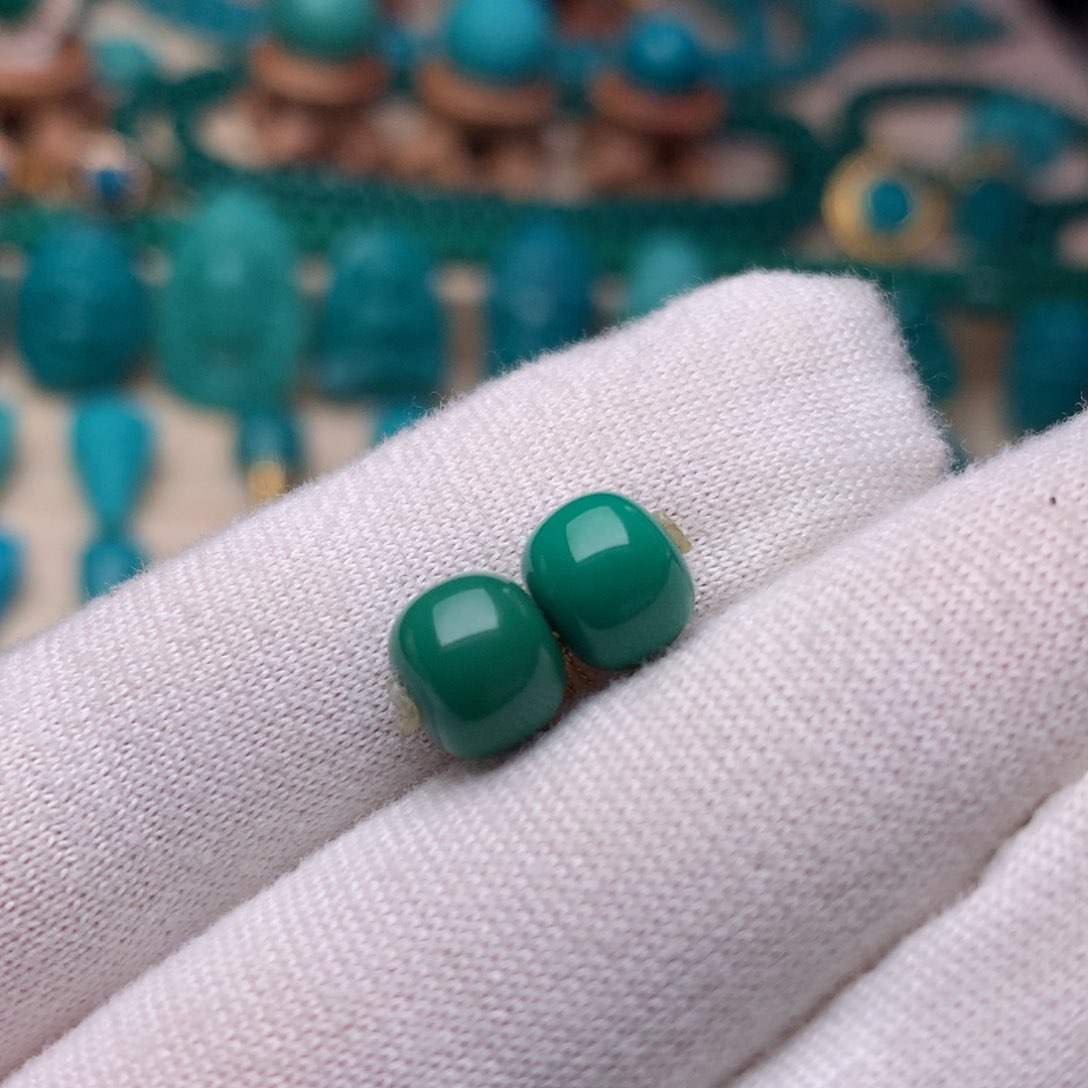 未镶嵌绿松石珠宝奇石8mm