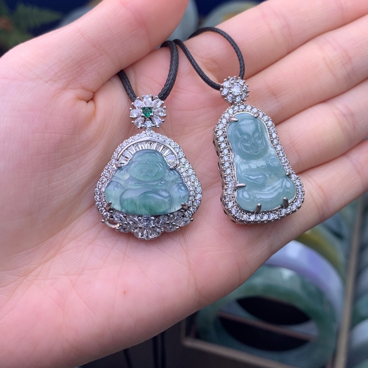 翡翠未镶嵌颈饰多样性发货发一件