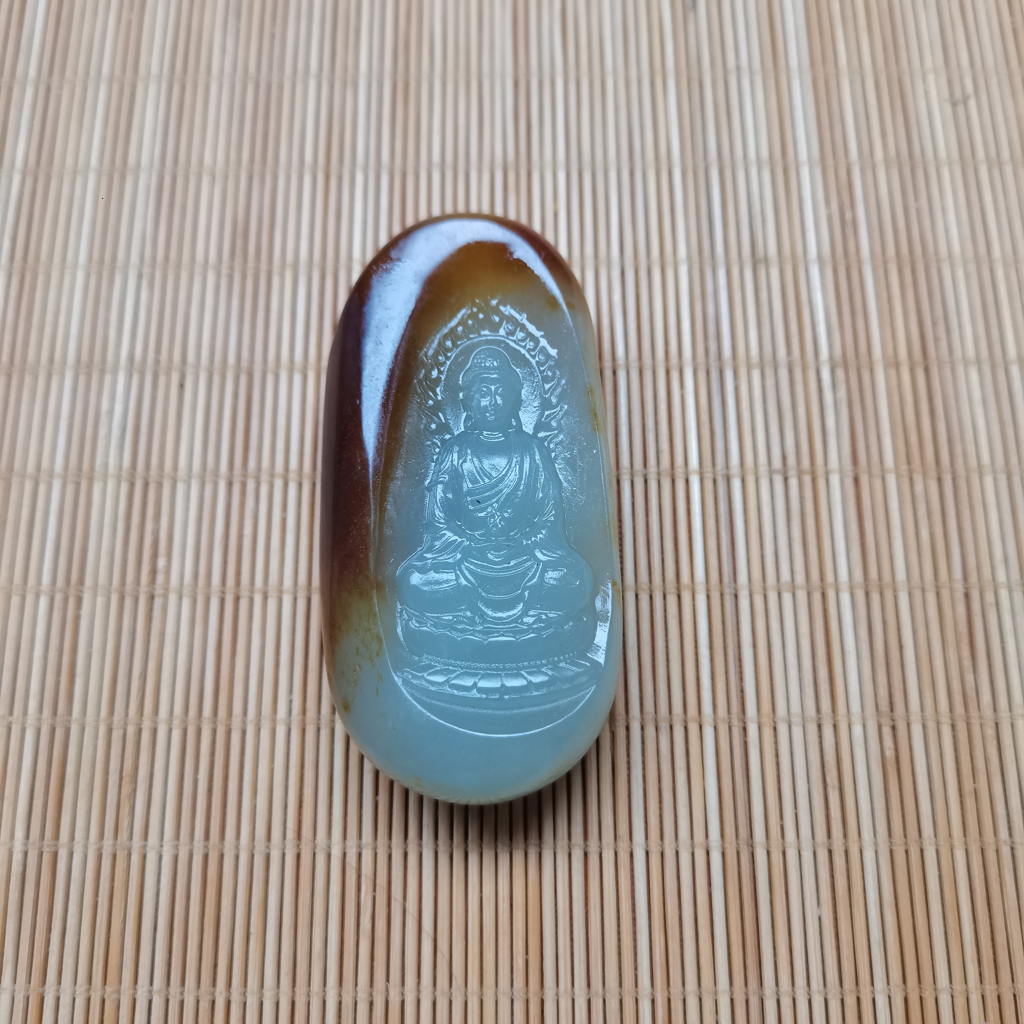 新疆和田玉阿弥陀佛黑皮78克
