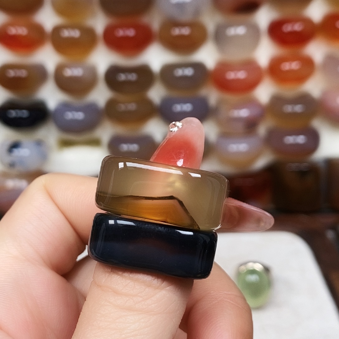 玛瑙/玉髓未镶嵌戒指