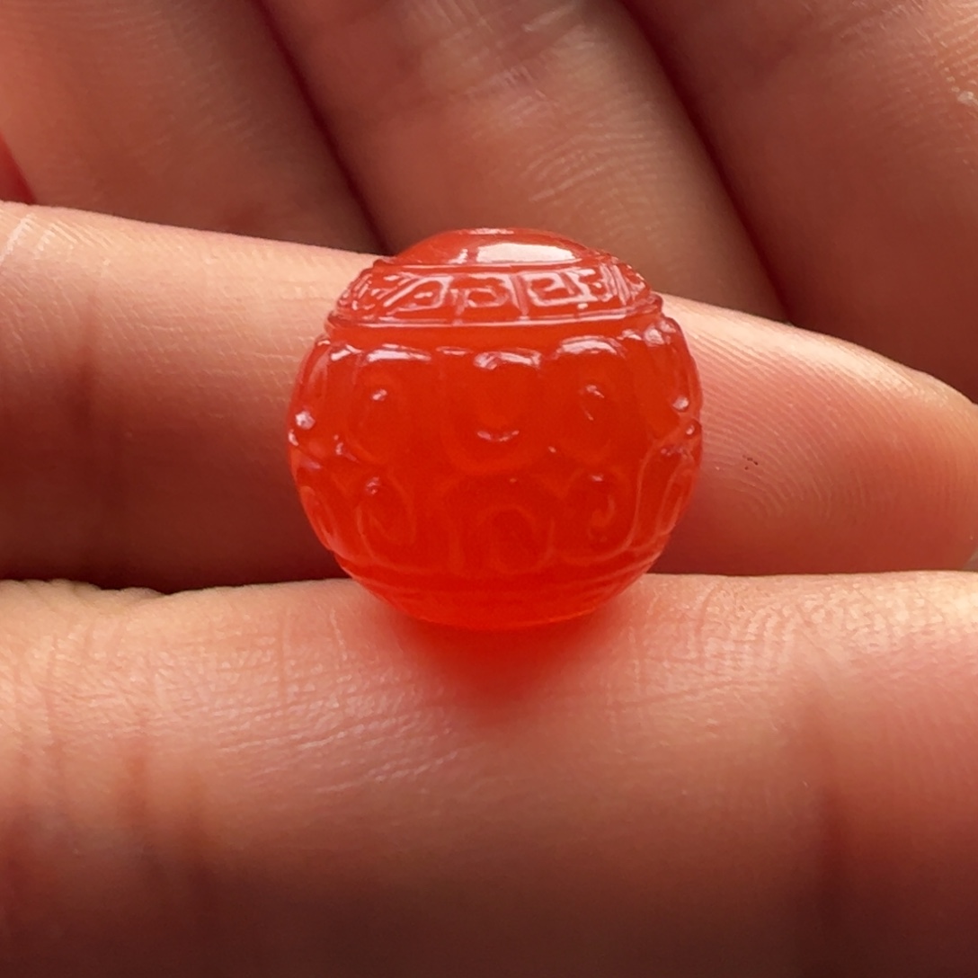 未镶嵌回纹珠14.2南红玛瑙