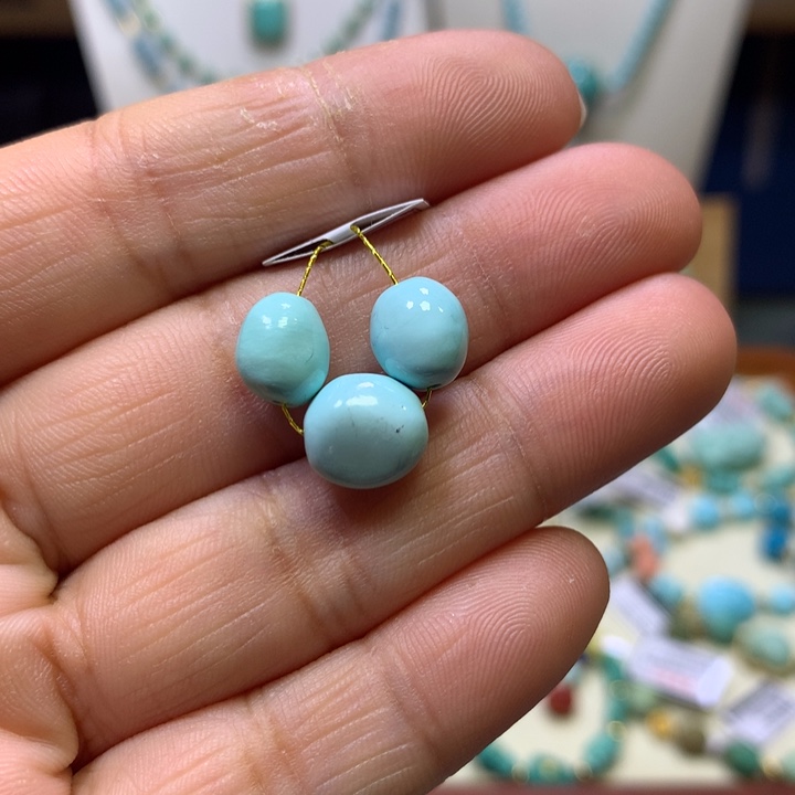 绿松石未镶嵌糖豆