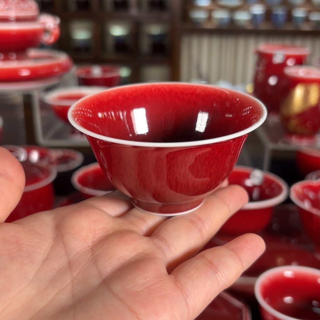 摆件景德镇高温原矿杯