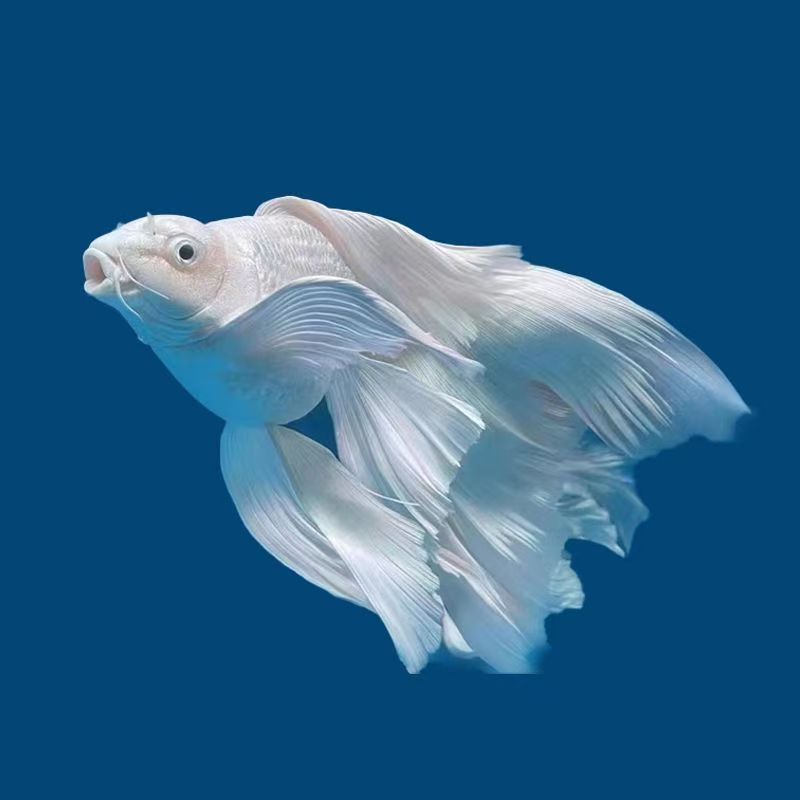 16-20公分短身台湾纯种白蝴蝶蝴蝶鲤观赏鱼大鳍大尾好养耐活