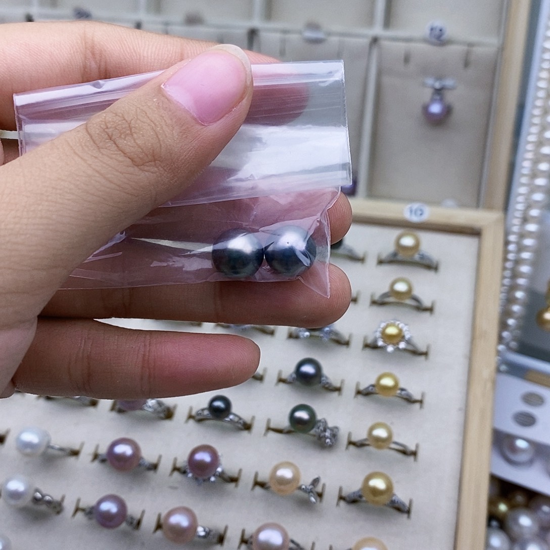 用***9海水珍珠银S925镶嵌耳饰