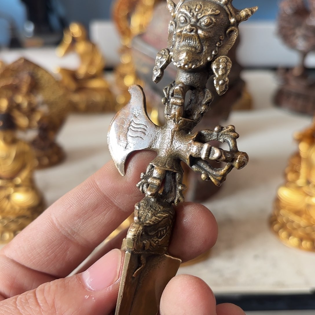 有**回普巴杵藏佛黄铜摆件