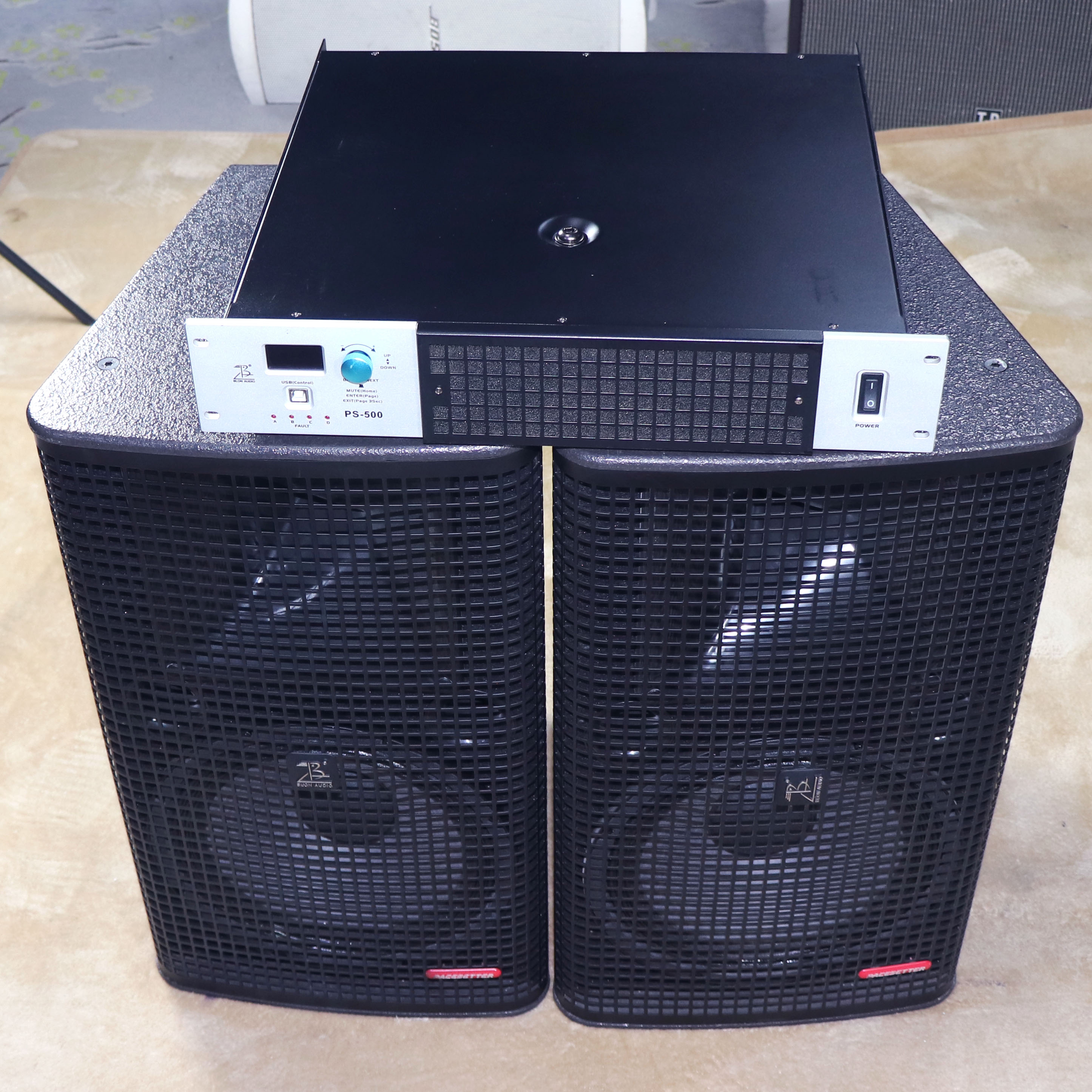 8新 MEiN AUDiO/MEiN AUDiO 宝珑12寸专业音响功放一套不包邮