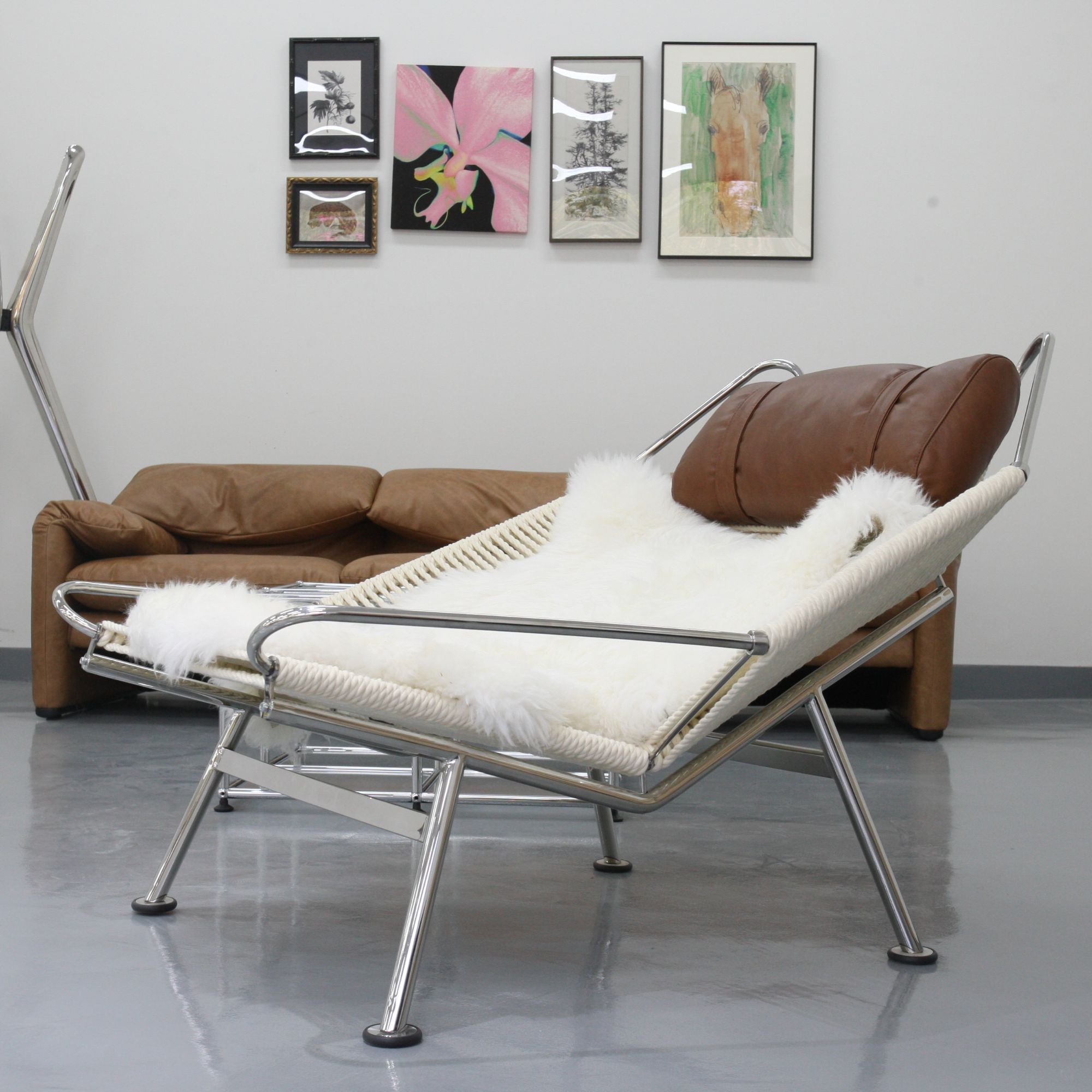 丹麦 旗绳椅 全真羊毛餐椅