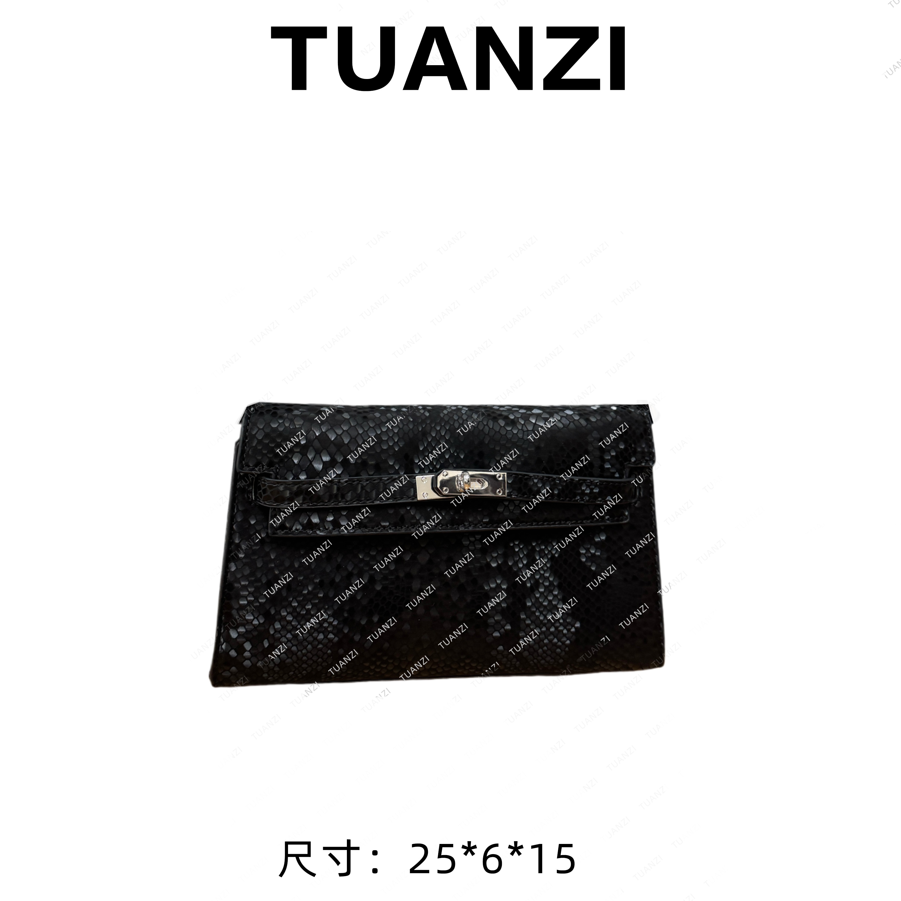 【高端玩家】新款经典女士轻奢时尚腋下女包 QYX-81451-黑色