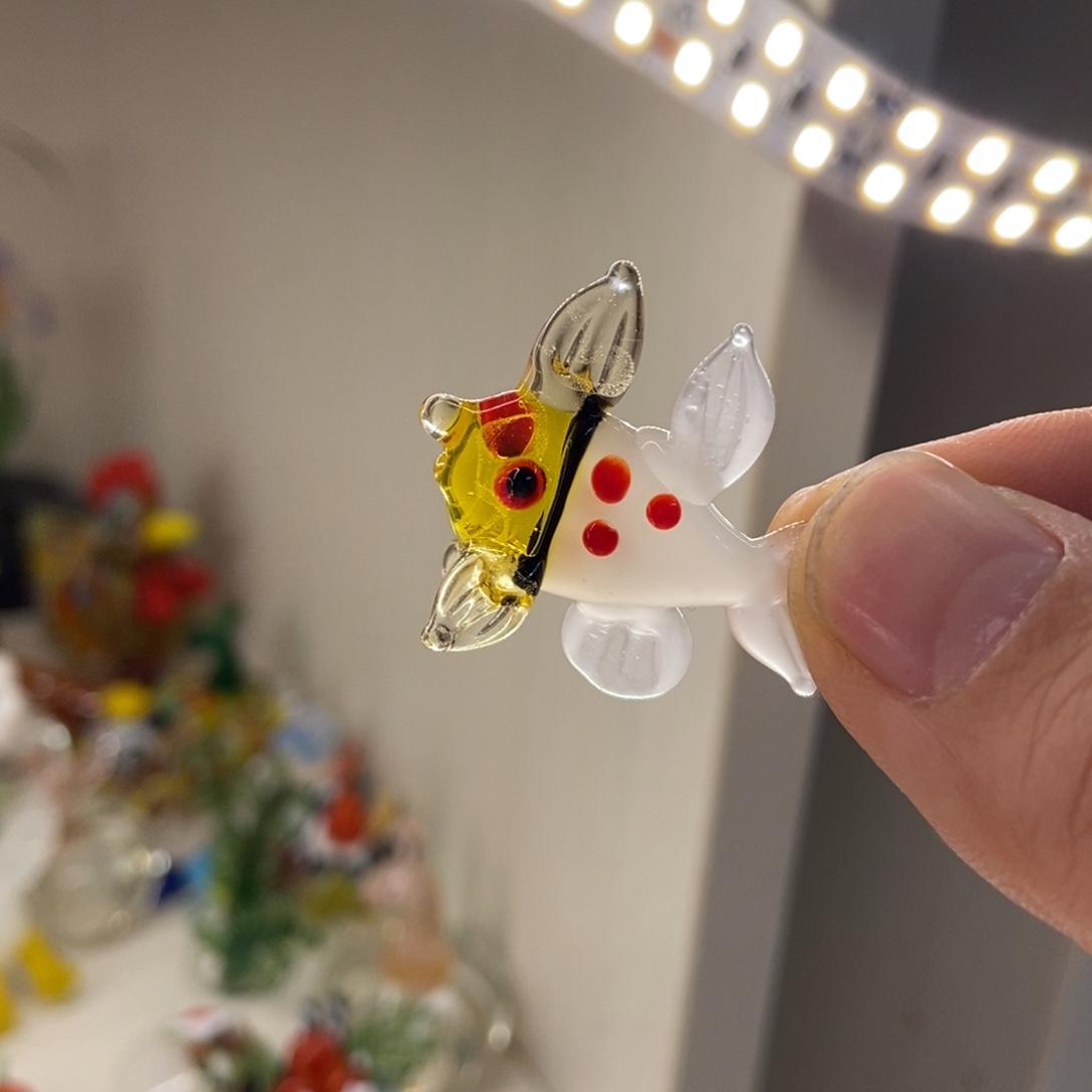 琉璃手工艺品小鱼摆件