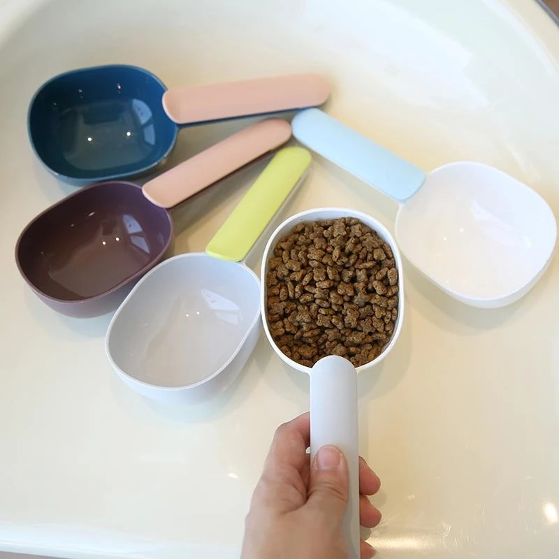 猫粮计量勺宠物粮勺狗粮猫粮勺子封口夹猫咪计量粮铲子长柄食勺