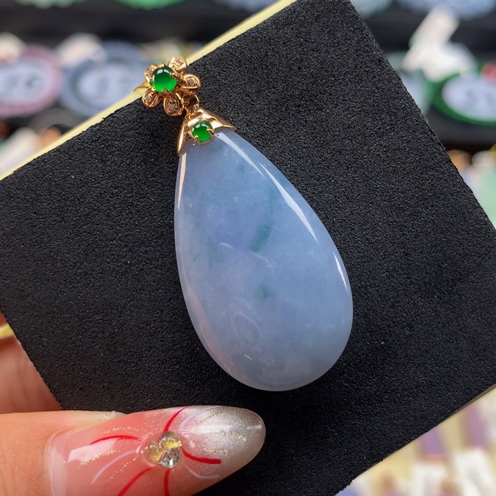 翡翠手链18K金镶嵌翡翠