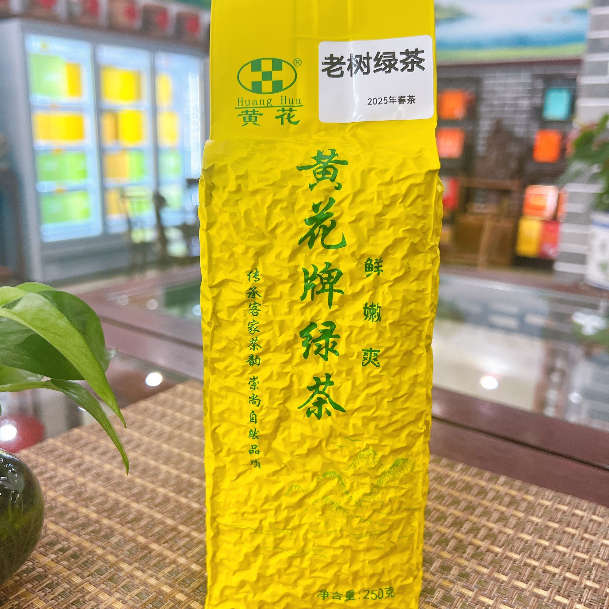 新品上市 黄花牌老树绿茶 炒米香 浓郁 香甘 醇厚 不苦涩 250g/包