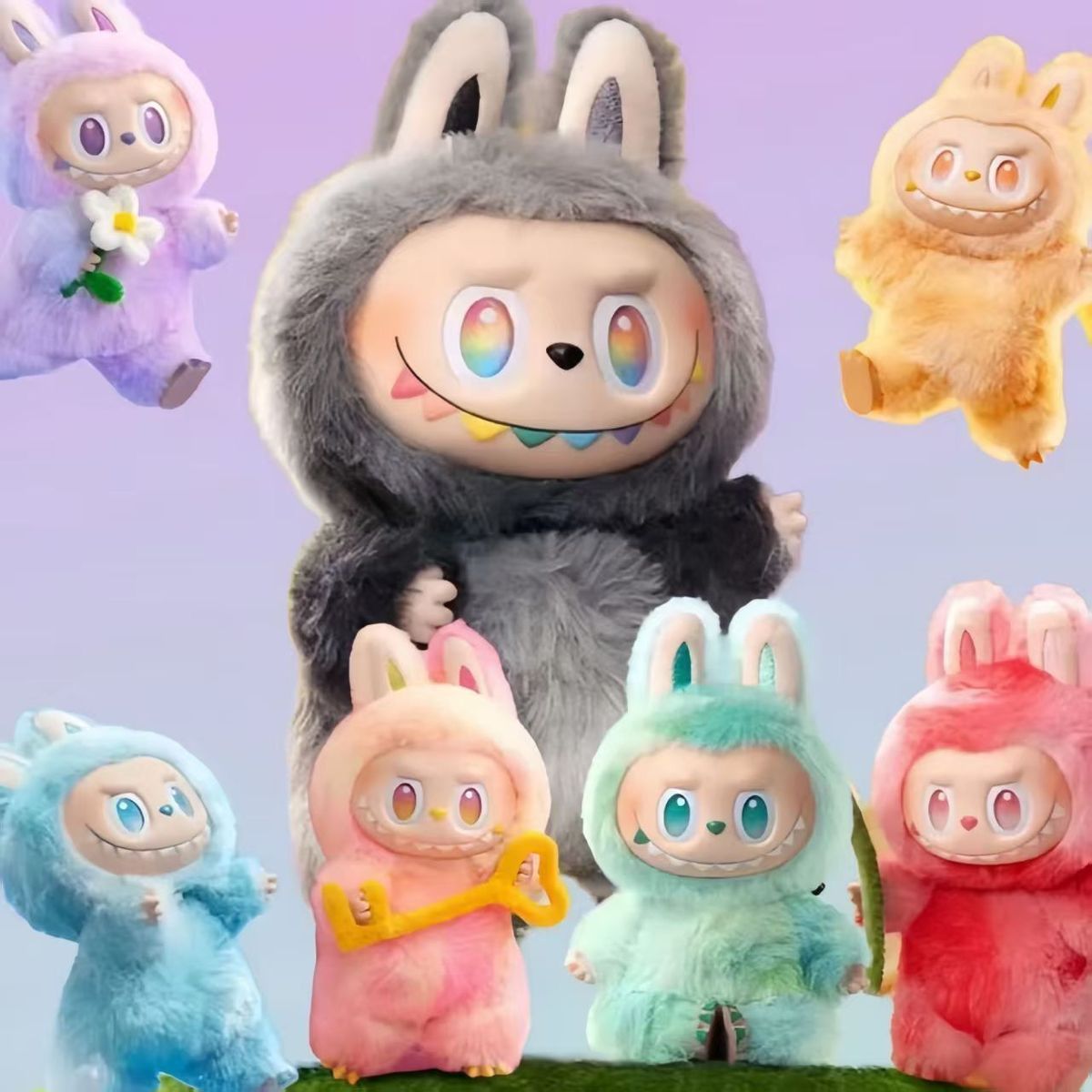三代可爱毛绒公仔潮玩文创摆件挂件儿童玩具