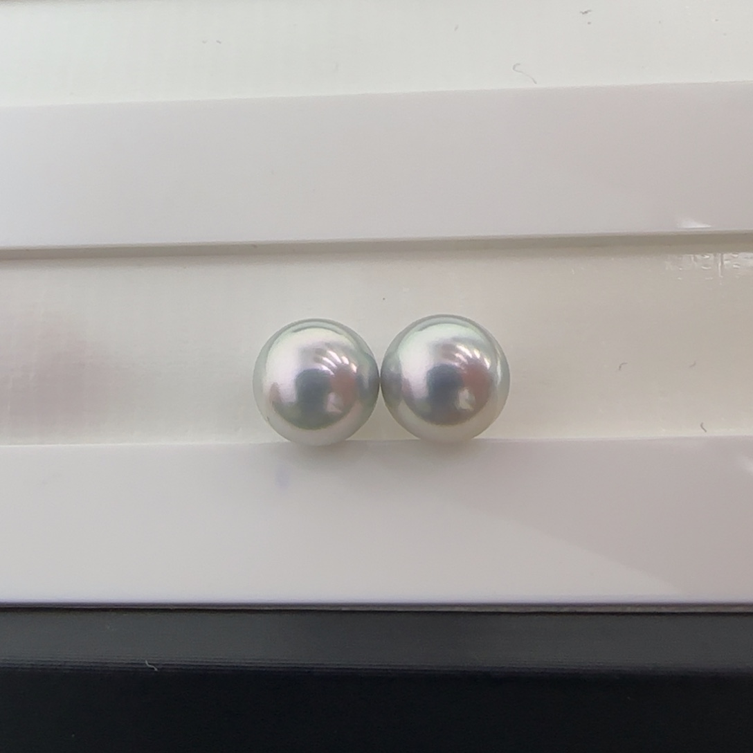 未镶嵌海水珍珠裸珠Akoya真多麻色系海水对珠8.0