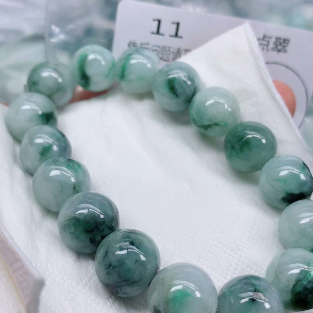 翡翠未镶嵌项链珠子珠