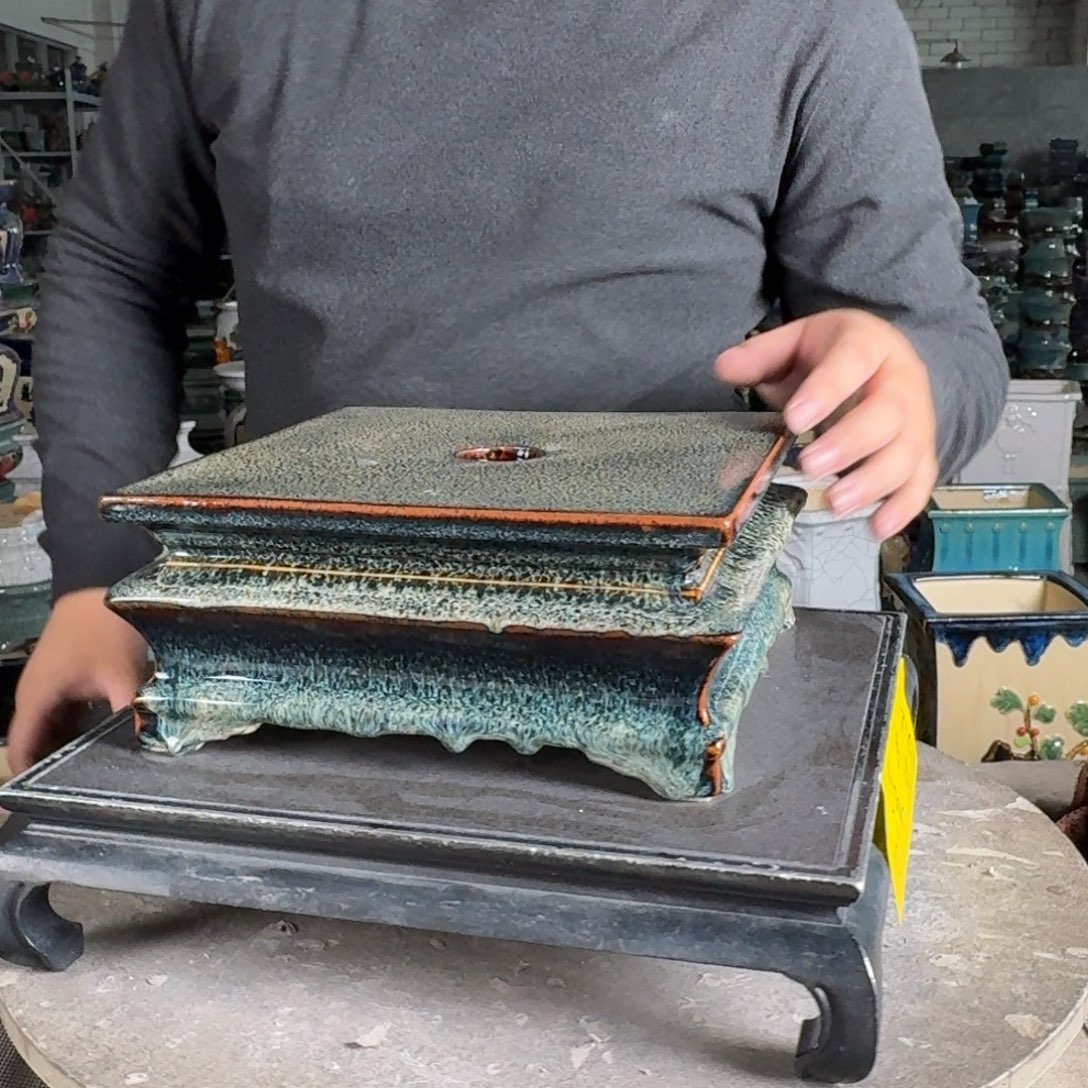 。一风堂石湾花盆 小弧度 面宽22高10