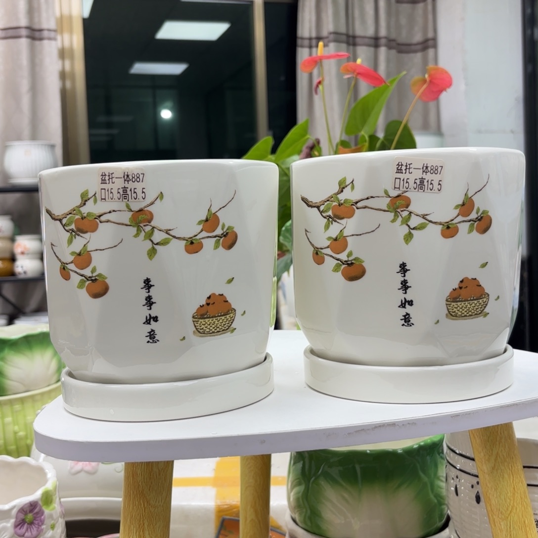 @夏西陶瓷花盆@@5887