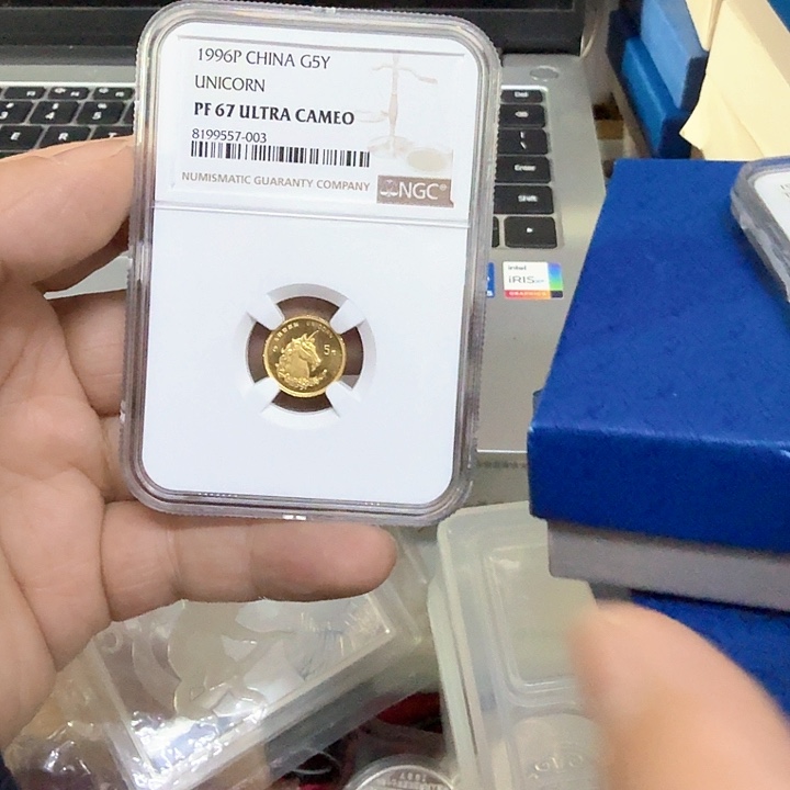 纯金1996年1/2金麒麟P版NGC67分