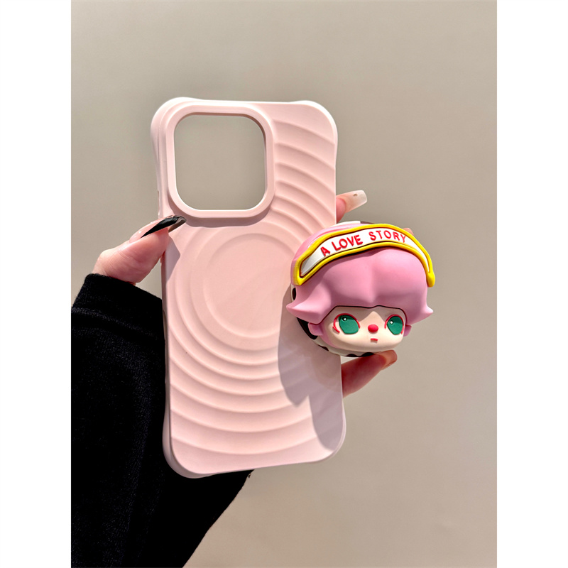 适用苹果iphone16promax波纹王子15pro个性14磁吸支架13ins手机壳