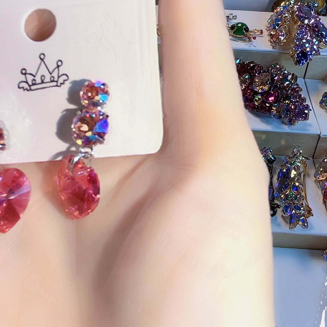 琉璃纯铜合金华子耳环