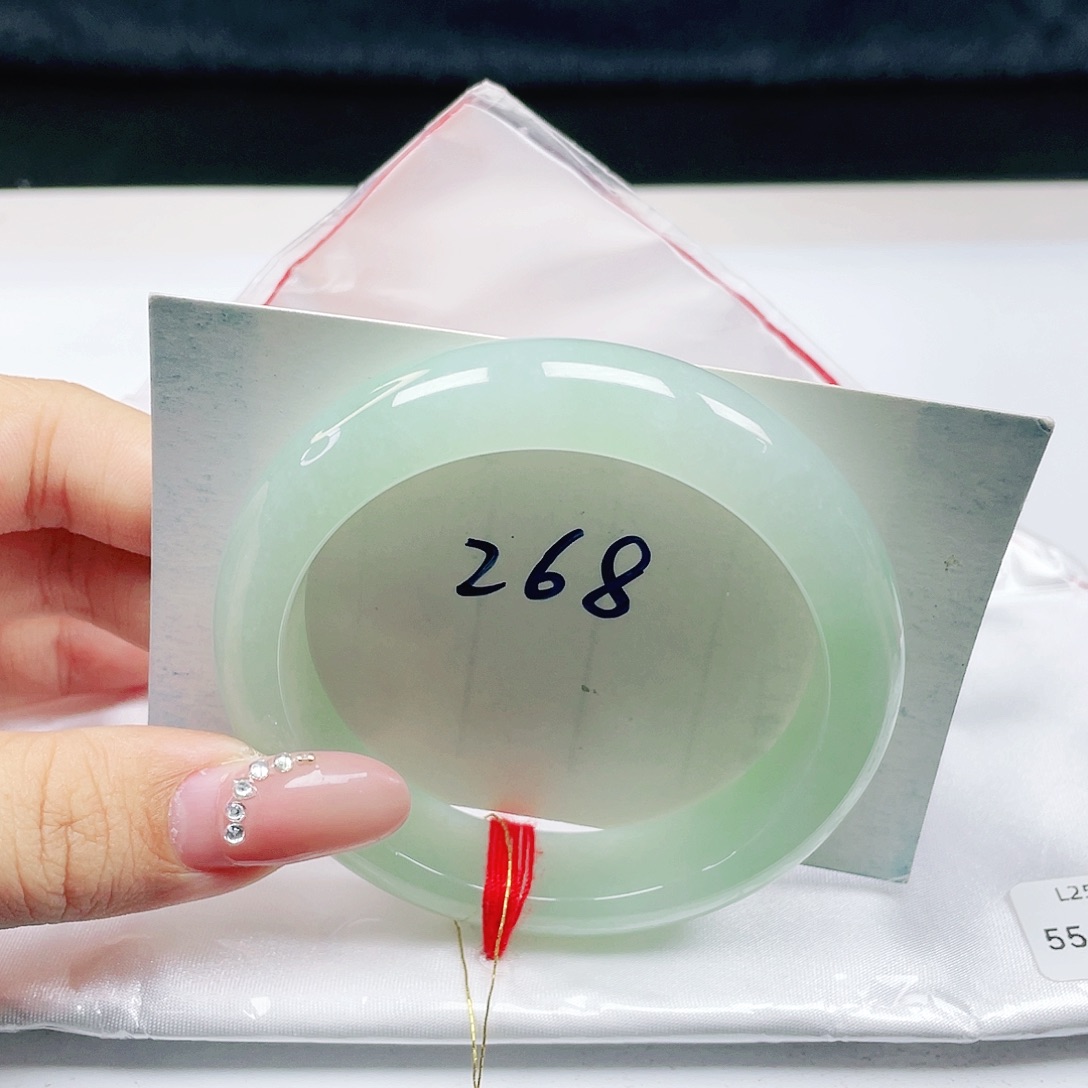 翡翠未镶嵌手镯 正圈55+