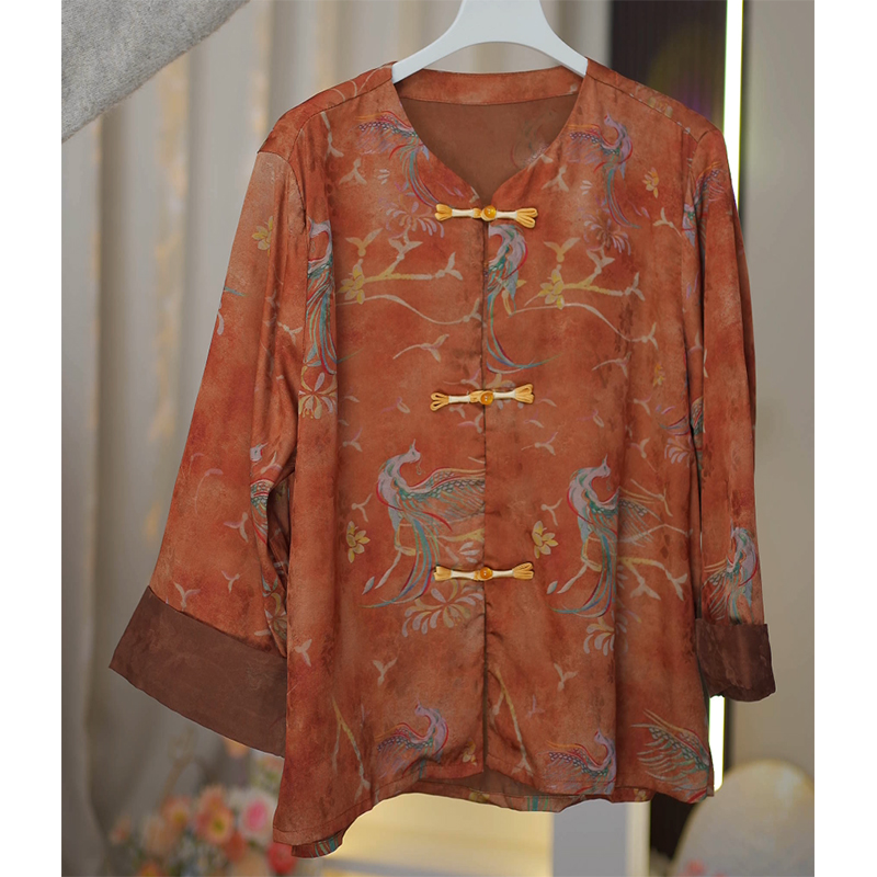 凤凰于飞--夏季新中式古风重磅老料女款显瘦宽松上衣外套