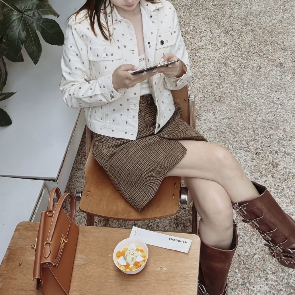 未使用 Hermes/爱马仕 米白色满印牛仔外套 34 12247254